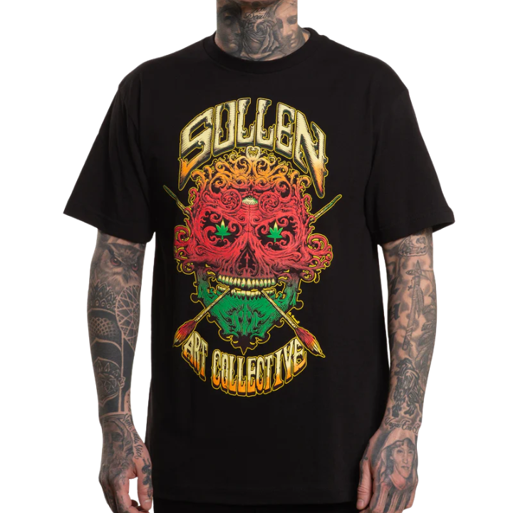 S/S RASTA BADGE - BLK